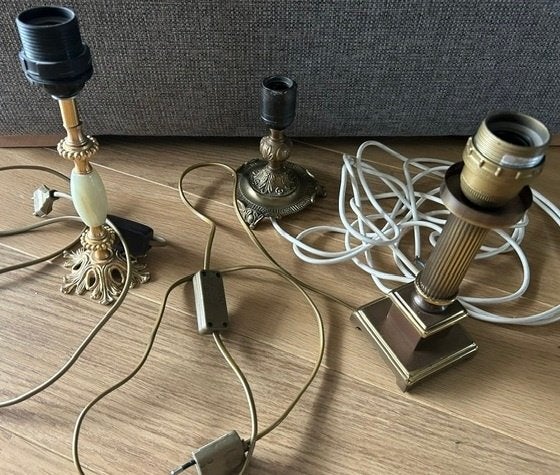 Lampvoeten, Bruin, Ophalen of Verzenden, Gebruikt