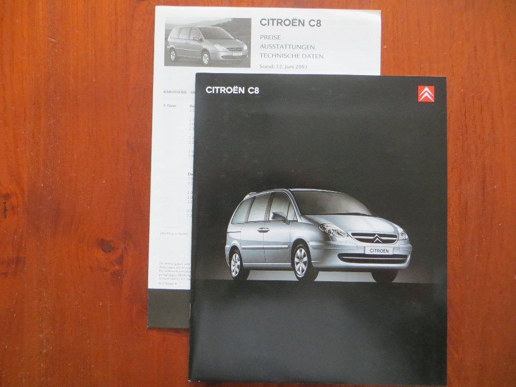 Citroën C8 (maart 2003) + bijlage, Ophalen of Verzenden, Nieuw, Citroën