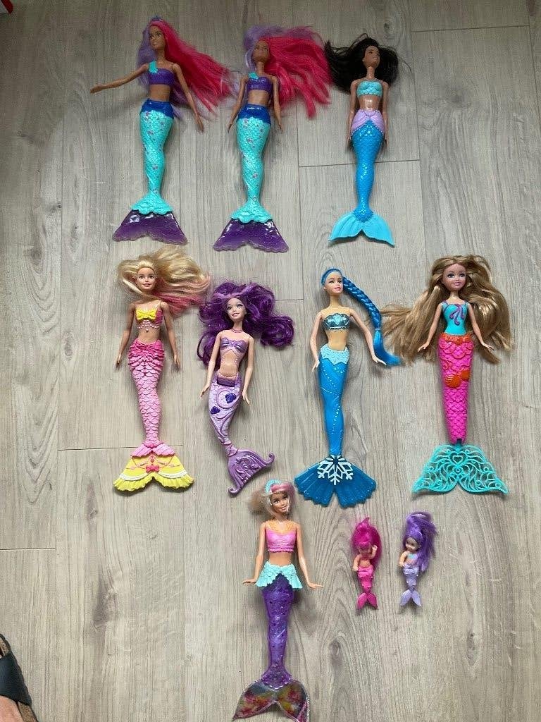 Zeemeerminnen Barbies, Ophalen of Verzenden, Gebruikt, Barbie