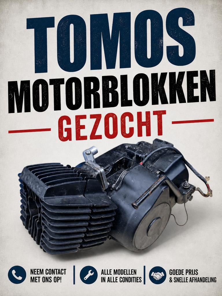 Inkoop Tomos motorblokken, Ophalen of Verzenden, Tomos, Tomos, Tomos