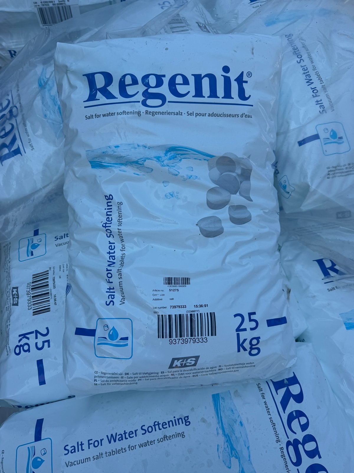 Regenit Onthardingszout Tabletten 25 kg voor Waterontharder, Ophalen, Nieuw, Waterontharder met zout