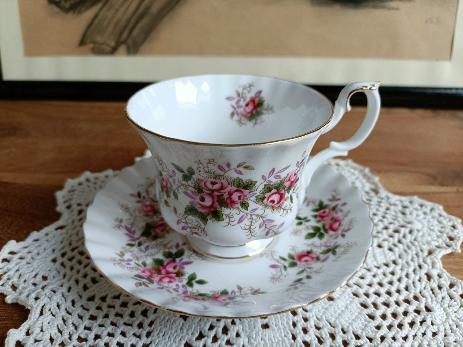 Royal Albert Lavender Rose theekopje en schotel, Ophalen of Verzenden