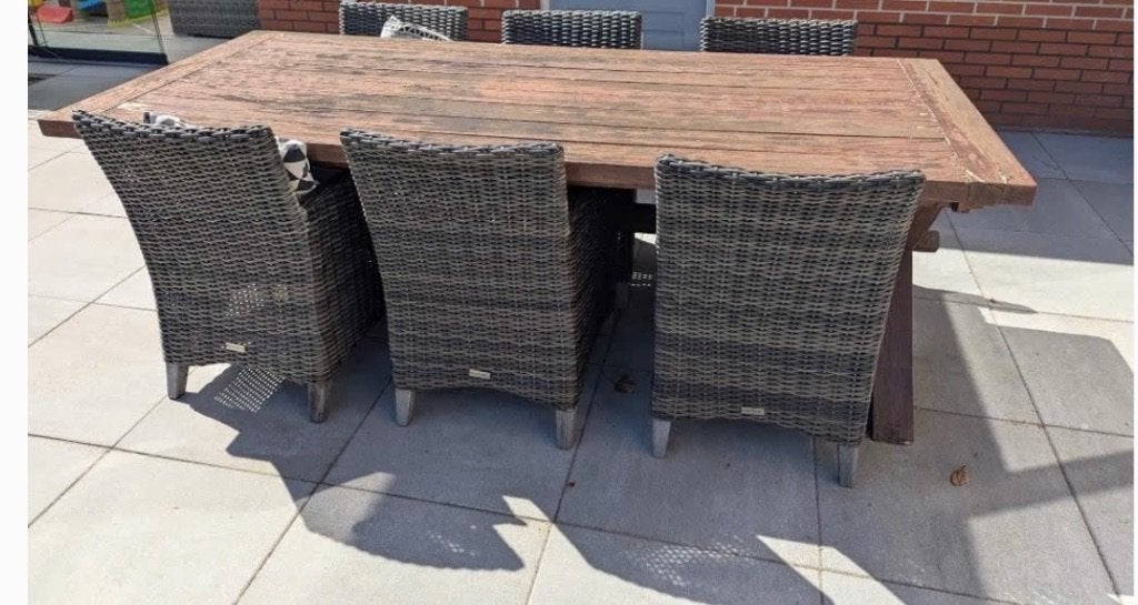 Exotan Tuinset 6 personen, Ophalen, Gebruikt, 6 zitplaatsen, Tuinset