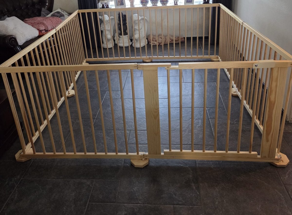 Als nieuw grondbox/playpen 7,3 meter inklapbaar rookvrij, Ophalen, Zo goed als nieuw, Vierkant, Boxkleed