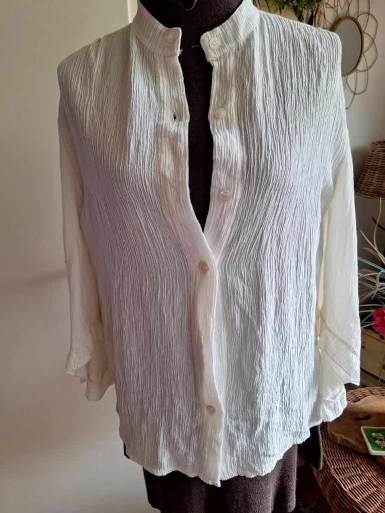 Ambika blouse creme wijde mouwen maat l m, Ophalen of Verzenden, Nieuw, Beige
