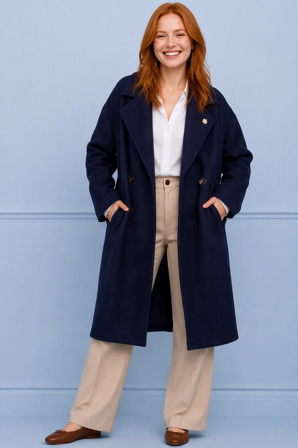 Fabienne Chapot Beth Coat mantel jas blauw S/36 NIEUW, Ophalen of Verzenden, Nieuw, Maat 36 (S), Blauw