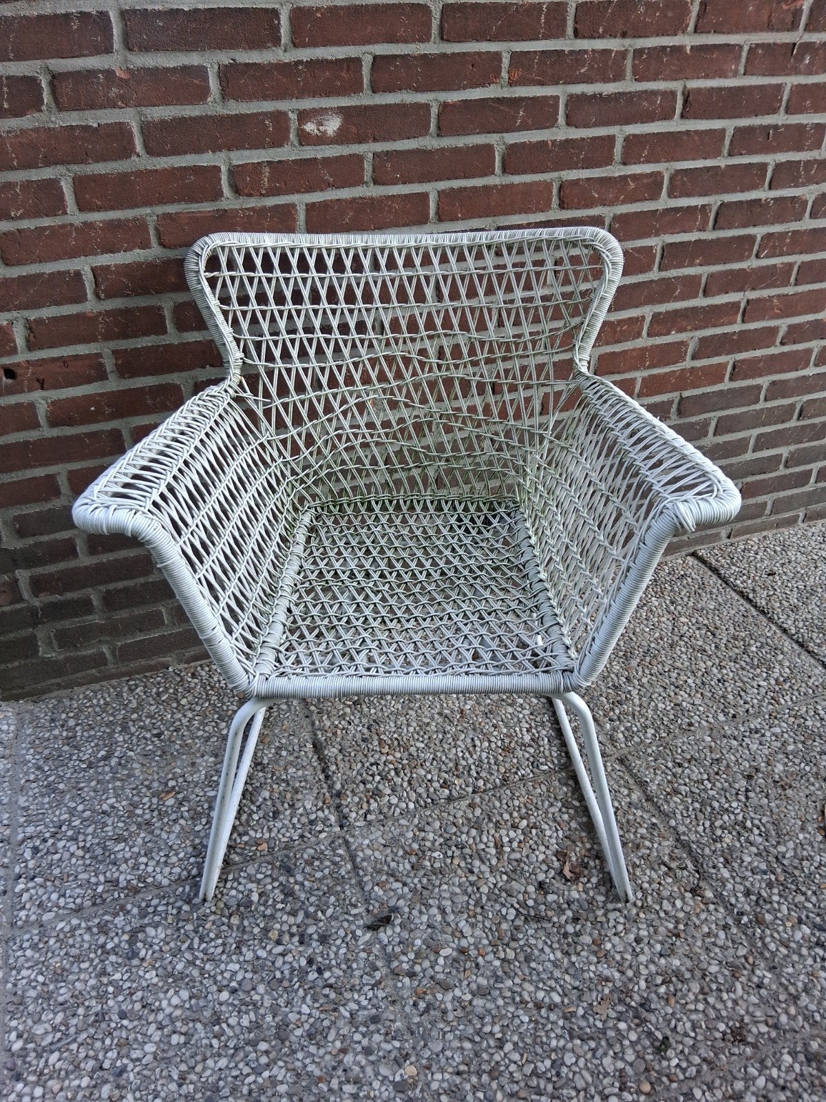 Stevige Tuinstoel/Beetje Schoonspuiten, Tuin en Terras, Ophalen of Verzenden, Gebruikt, Kunststof