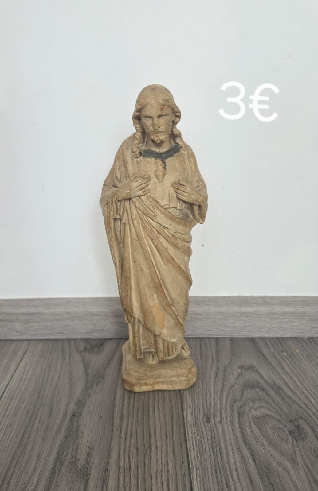 Vintage Jezus beeldje - Heilig Hart, Antiek en Kunst, Ophalen of Verzenden