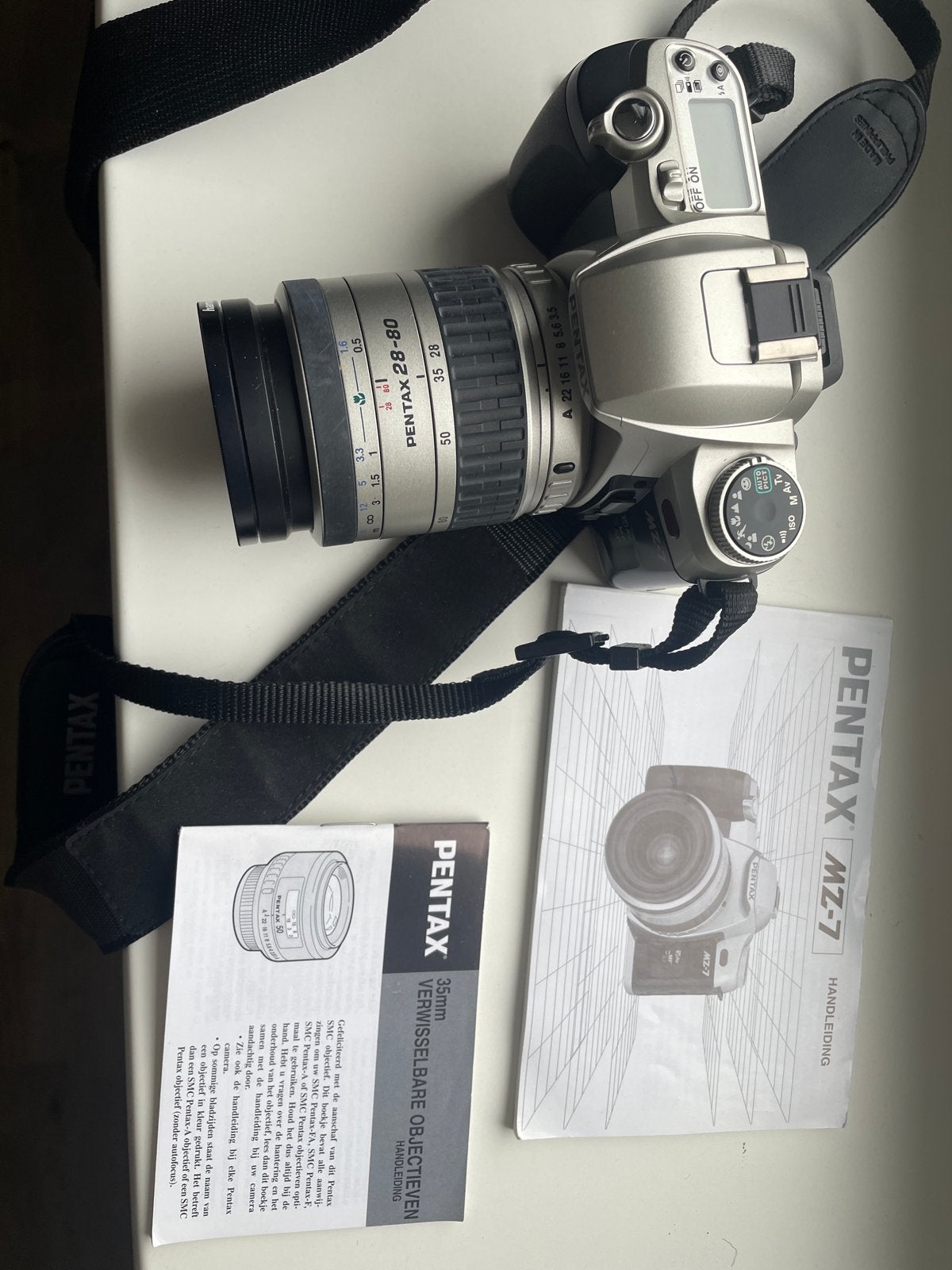 Pentax MZ-7 Spiegelreflexcamera met 28-80mm lens, Ophalen of Verzenden, Gebruikt, Spiegelreflex, Pentax