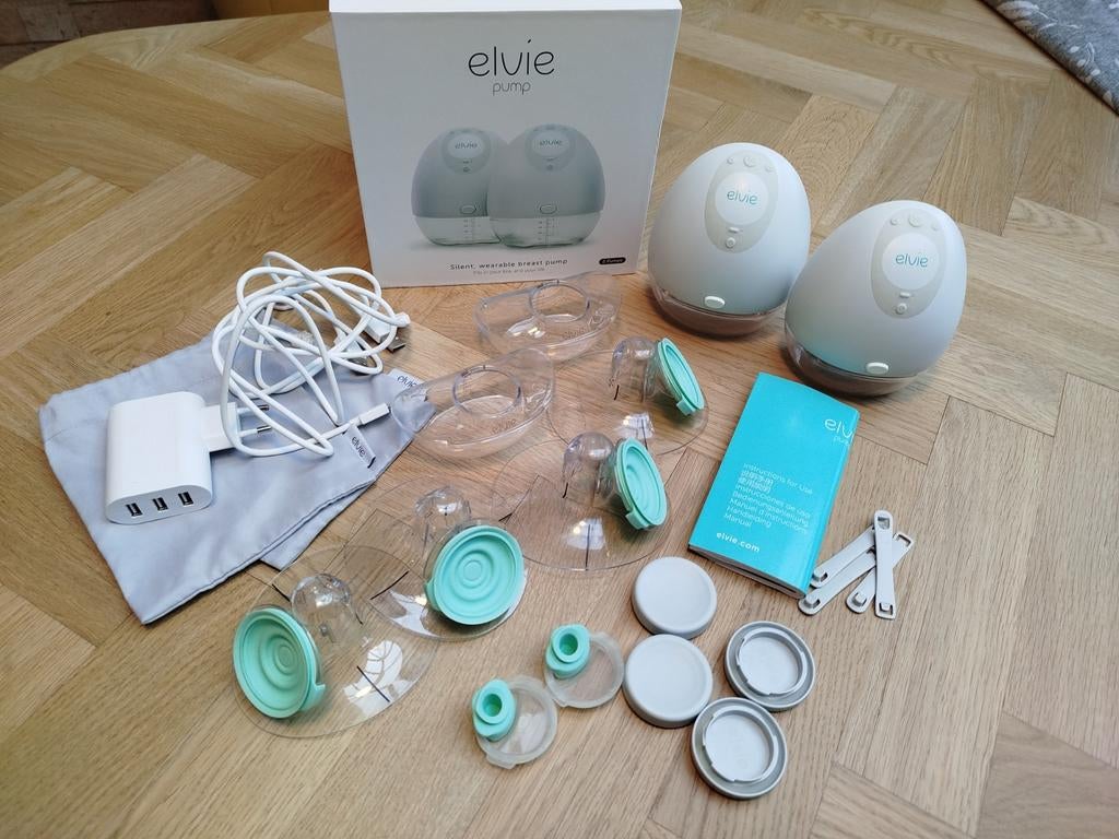 Elvie Pump dubbele borstkolf, Ophalen of Verzenden, Zo goed als nieuw, Borstkolf