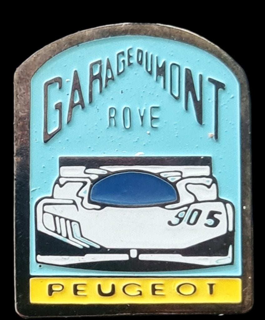 Peugeot 905 Garage Dumont Roye pin, Verzamelen, Verzenden, Nieuw, Transport, Speldje of Pin