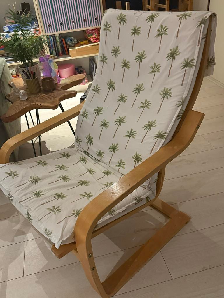 IKEA stoel met palmboom bekleding, Ophalen, Gebruikt, Overige kleuren, Eén