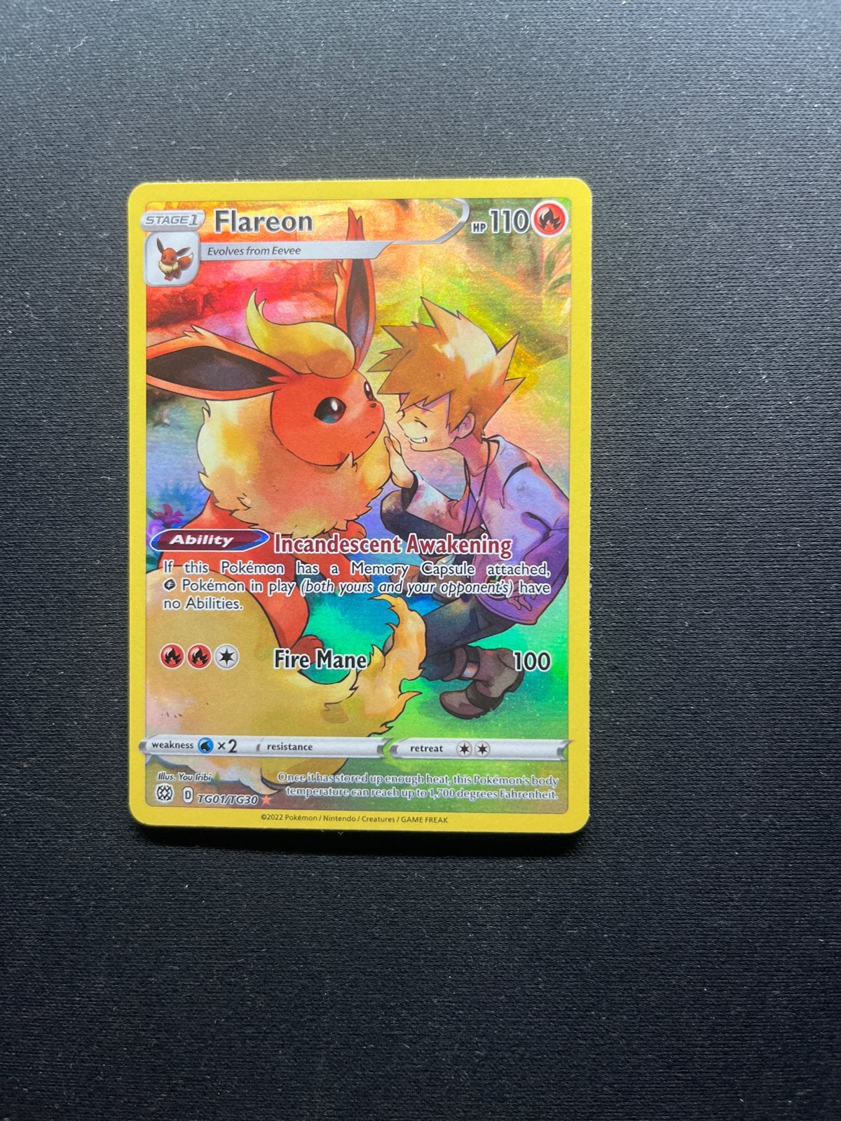 Flareon (Trainer Gallery) Pokémon Kaart - Zo goed als nieuw, Ophalen of Verzenden, Zo goed als nieuw, Losse kaart, Foil