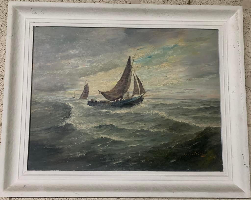 Schilderij van C. de Vries, Ophalen