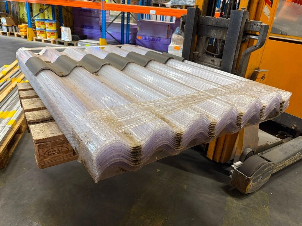 Golfplaat polycarbonaat 177/51 3W 6.0mm helder 153x110cm, Doe-het-zelf en Verbouw, Dakpannen en Dakbedekking, Ophalen, Kunststof
