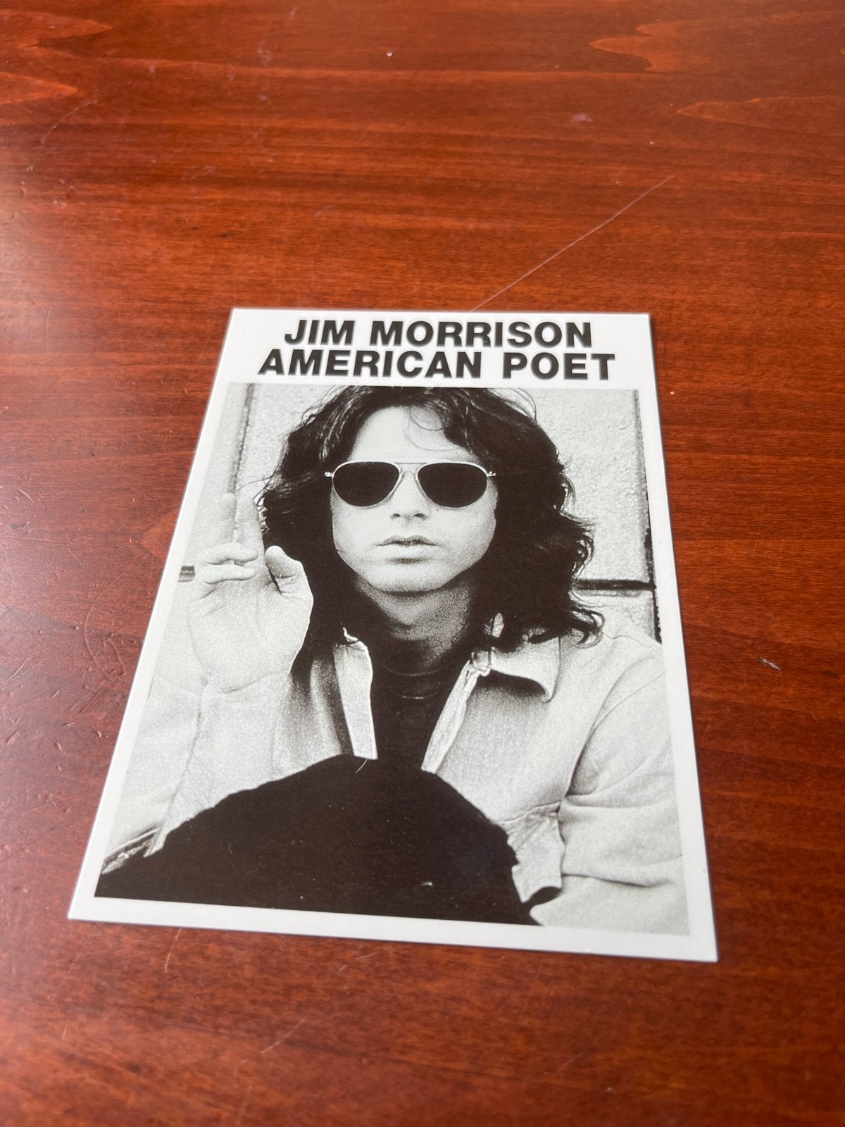 Jim Morrison American Poet Postkaart, Verzamelen, Verzenden, Gebruikt, Foto of Kaart