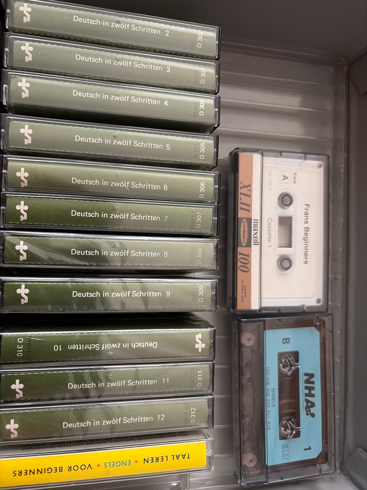 Talen leren op cassettebandjes: Duits, Engels, Frans, 2 t/m 25 bandjes, Overige genres, Ophalen of Verzenden, Zo goed als nieuw