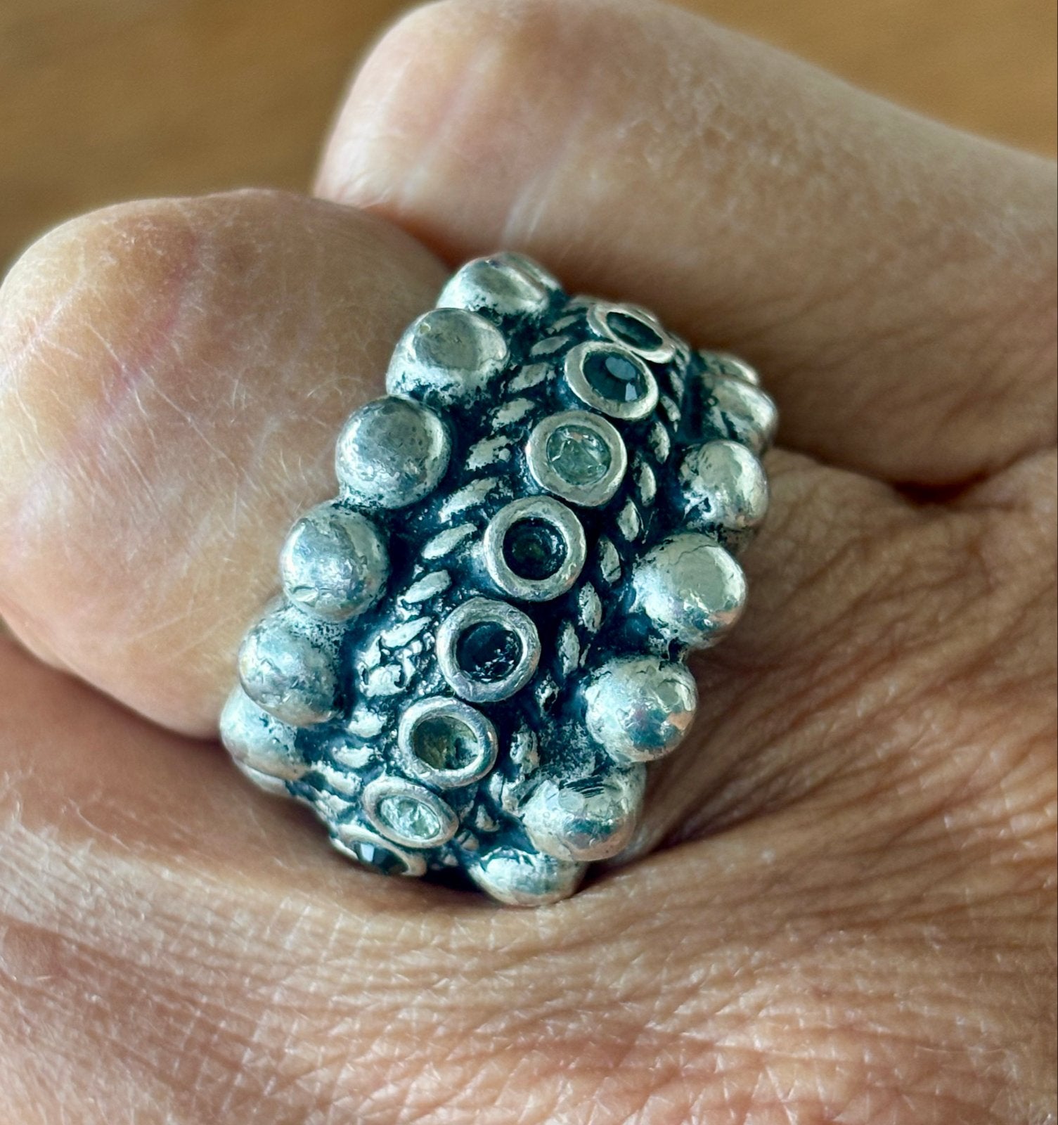 Dyrberg Kern ring zware kwaliteit met strass - Ringmaat 17, Overige materialen, Gebruikt, Verzenden, 17 tot 18