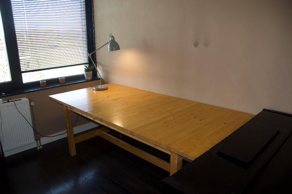 Grote vintage IKEA Norden uitschuifbare tafel 220x100cm, Huis en Inrichting, Tafels | Eettafels, Gebruikt, 50 tot 100 cm, 200 cm of meer
