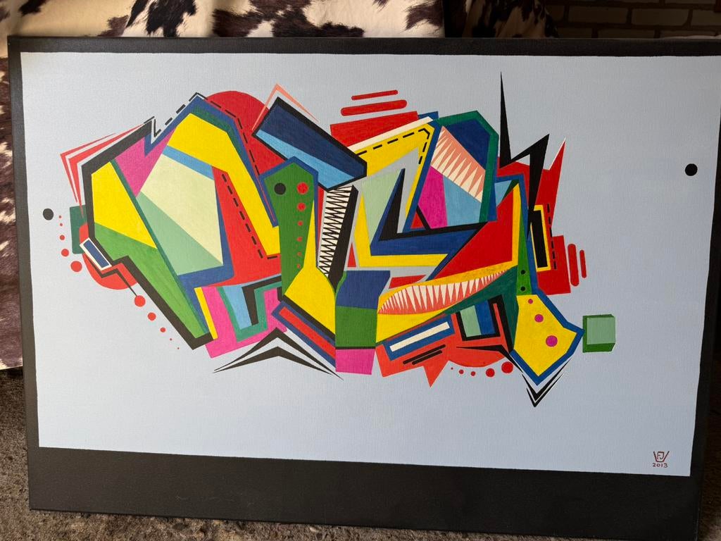 2 moderne kunstwerken van Frans van der Velden, Antiek en Kunst, Kunst | Schilderijen | Abstract, Ophalen