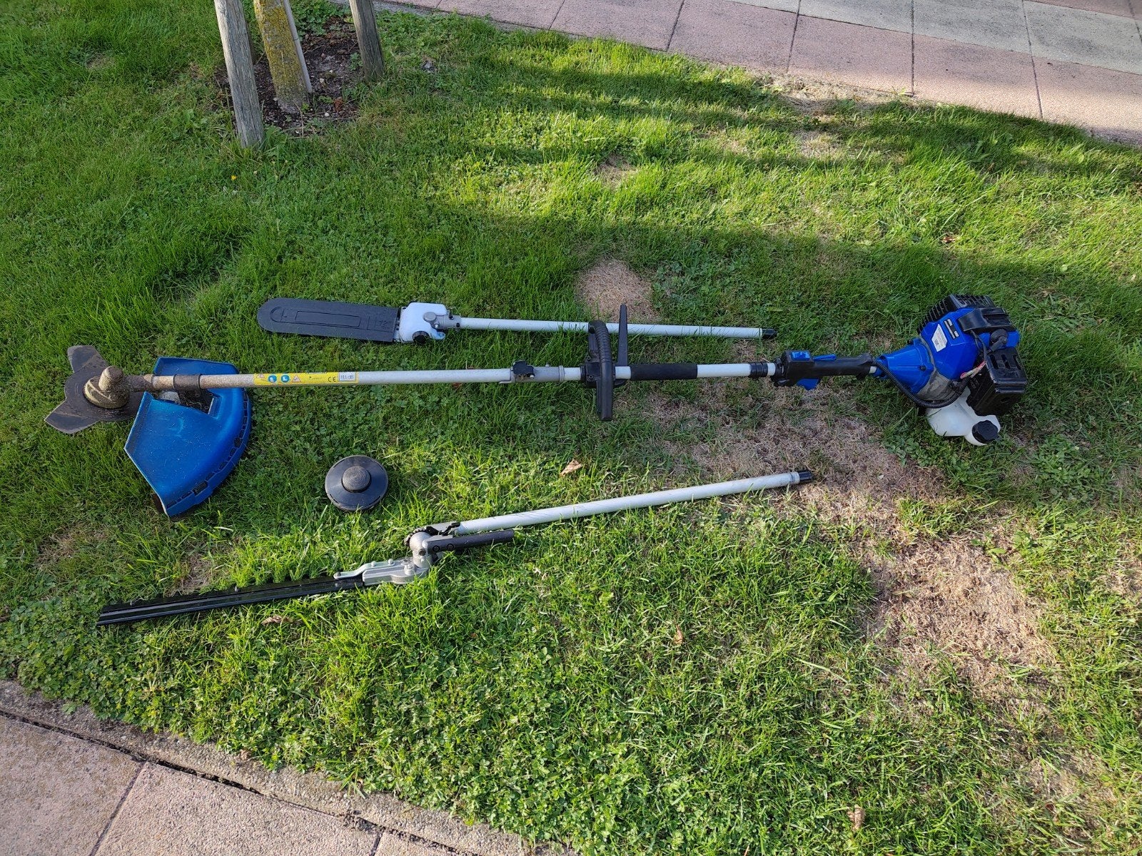 HBM 4-in-1 Bosmaaier / Kettingzaag / Heggenschaar, Ophalen, Benzine, Gebruikt, 30 tot 50 cm