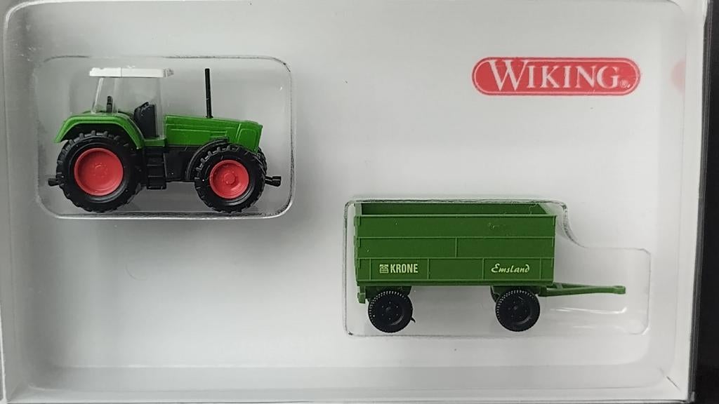 Fendt Favorit Krone aanhanger 1:160 N Wiking Pol, Tractor of Landbouw, Nieuw, Wiking@wiking.de, Unter den Eichen 8 Berlin Germany