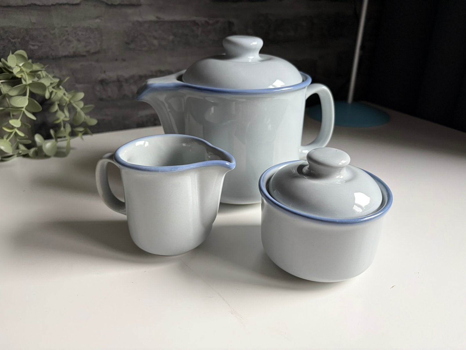 Vintage Tułowice servieset - Pot, melkkan en suikerpot, Kan, Overige merken, Vintage, Ophalen of Verzenden