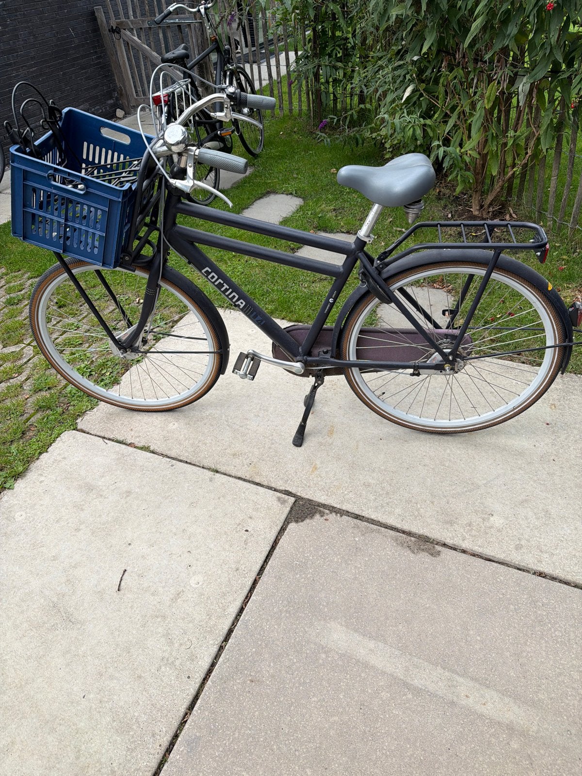 Cortina U4 Transportfiets - Zwart, met krat., Velgrem, Versnellingen, Ophalen, Overige merken