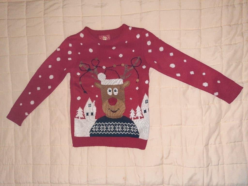 Leuke kinder Kersttrui maat 146, Ophalen of Verzenden, Zo goed als nieuw, Jongen of Meisje, Trui of Vest