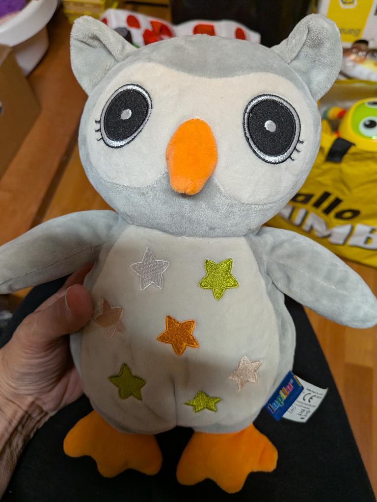 uil knuffel slaapmuziekje en white noise, Ophalen of Verzenden, Zo goed als nieuw, Overige typen, Met licht