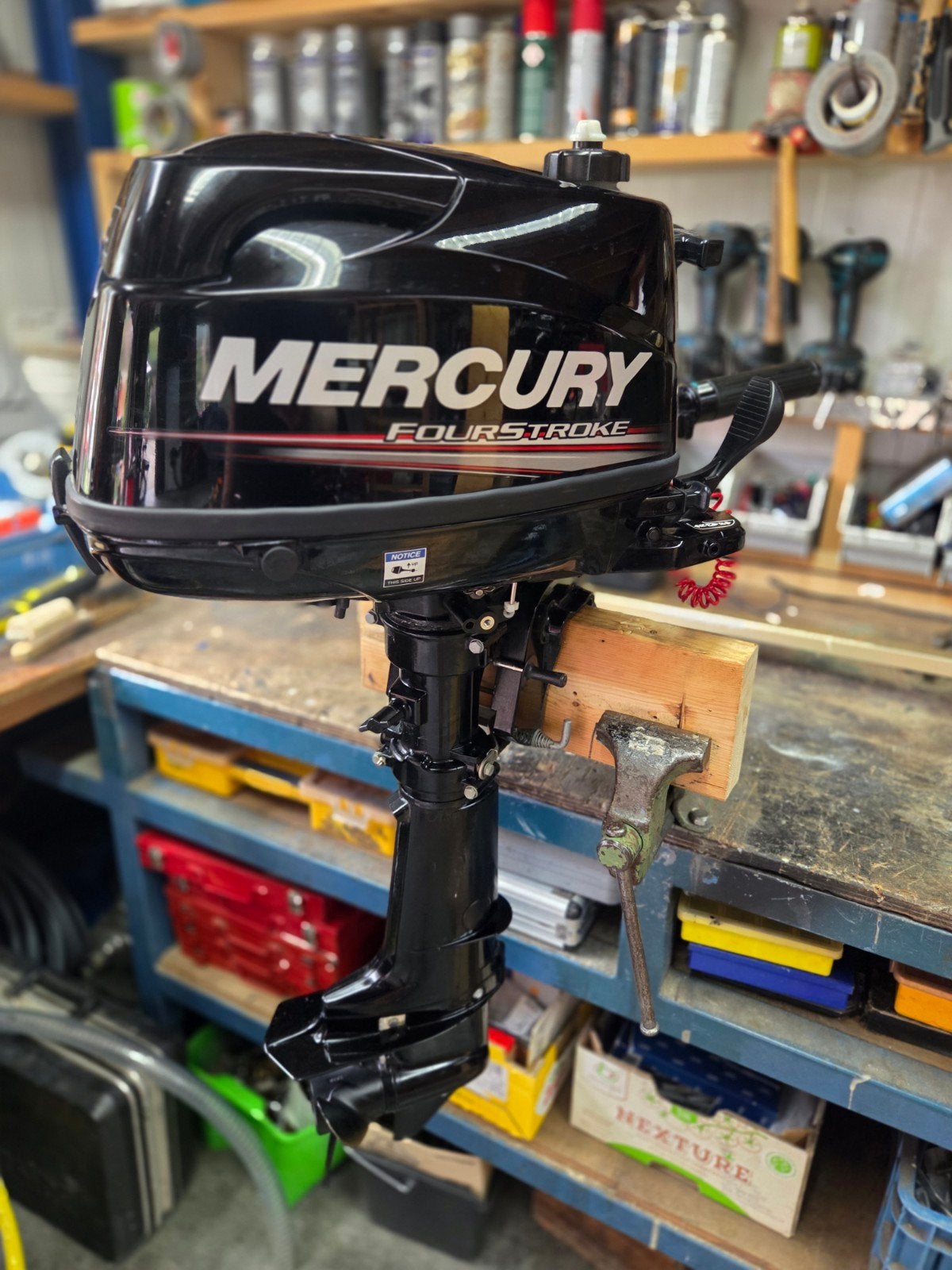 Mercury 6 PK 4-takt buitenboordmotor kortstaart bj 2020, Ophalen, Zo goed als nieuw, Benzine, 5 tot 10 pk