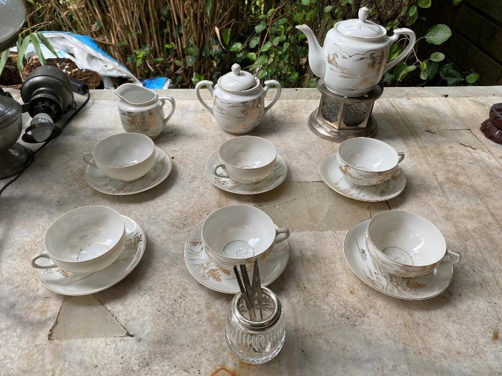 antiek koffie / thee servies, Antiek en Kunst, Ophalen