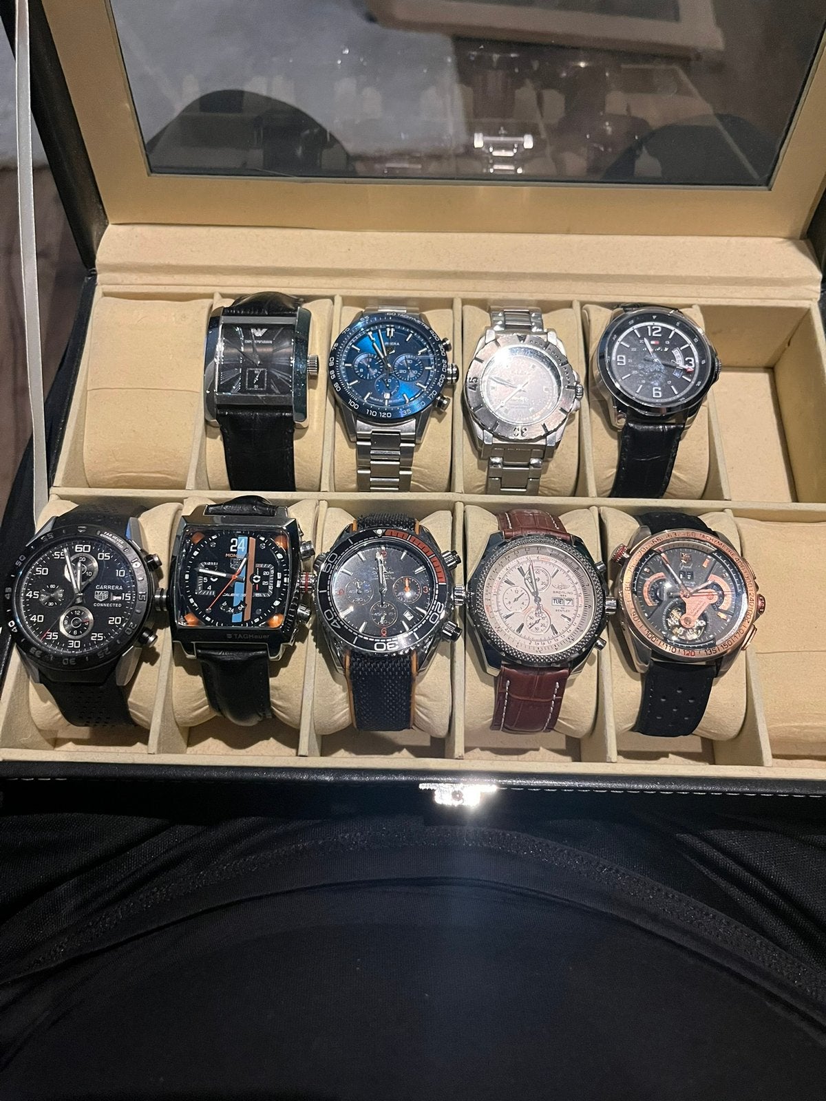 Merk horloges weg = weg!! kijk alle fotos voor details, Ophalen of Verzenden, Zo goed als nieuw, Staal, Overige merken