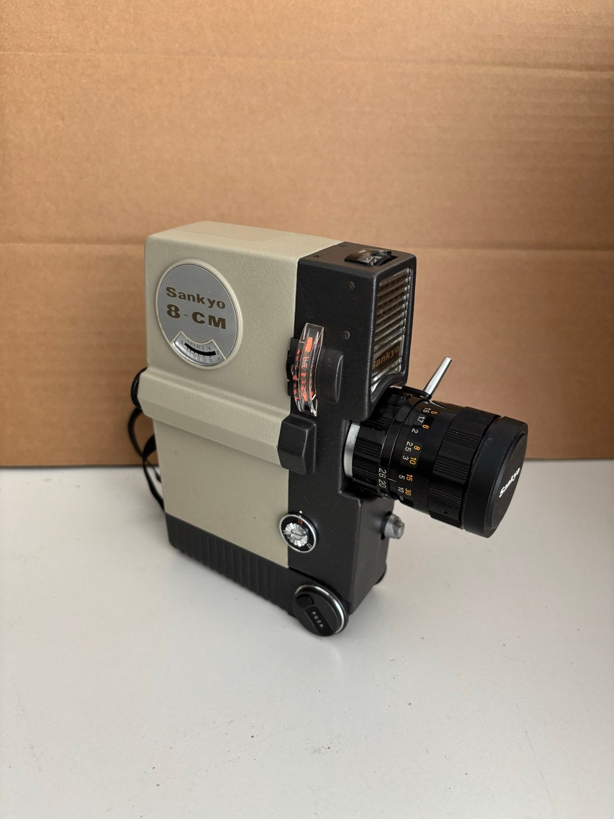 Vintage Sankyo 8-CM 8mm filmcamera met originele case, Ophalen of Verzenden, 8mm, Camera