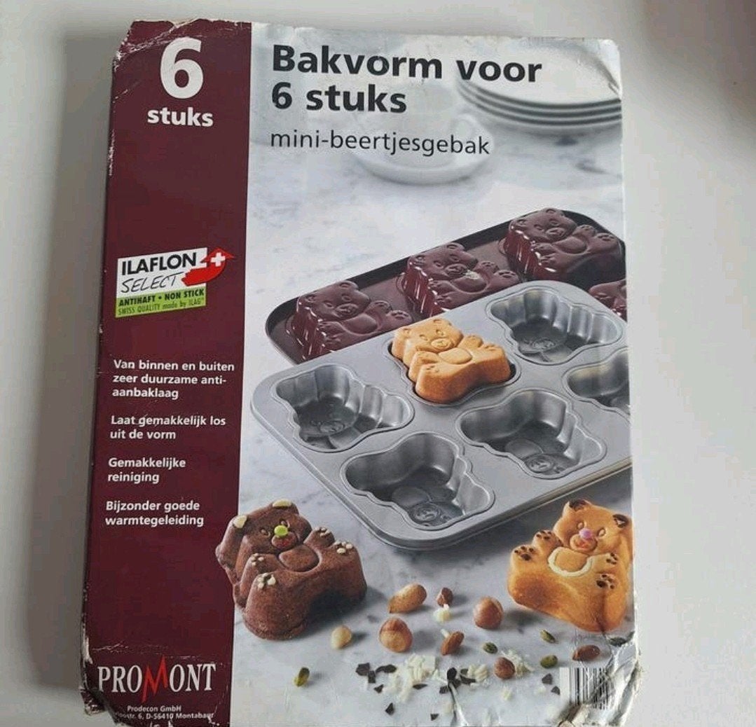 Nieuw - bakvorm beertjes, Hobby en Vrije tijd, Ophalen of Verzenden, Nieuw, Taarten, Bakvorm