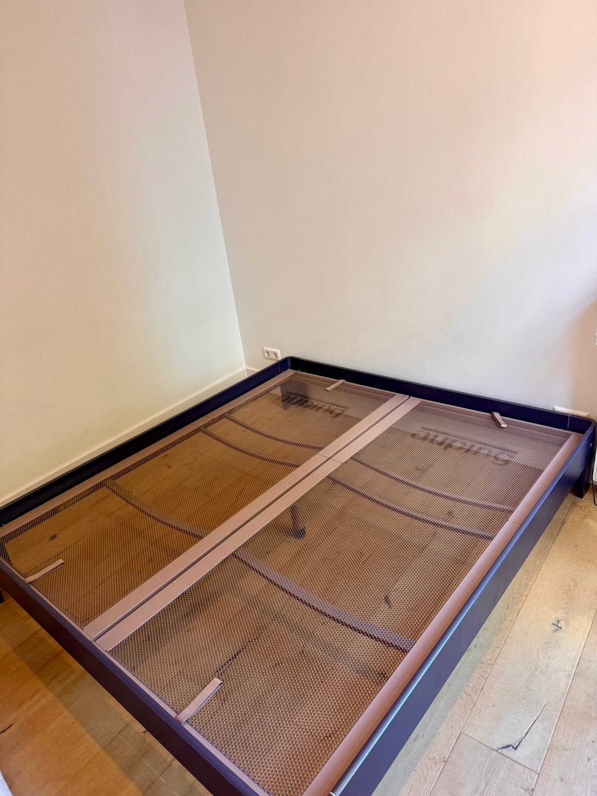 Auping Auronde bed 2pers. (180x200 cm) + verstelbare spiraal, Ophalen, Overige materialen, Blauw, Tweepersoons