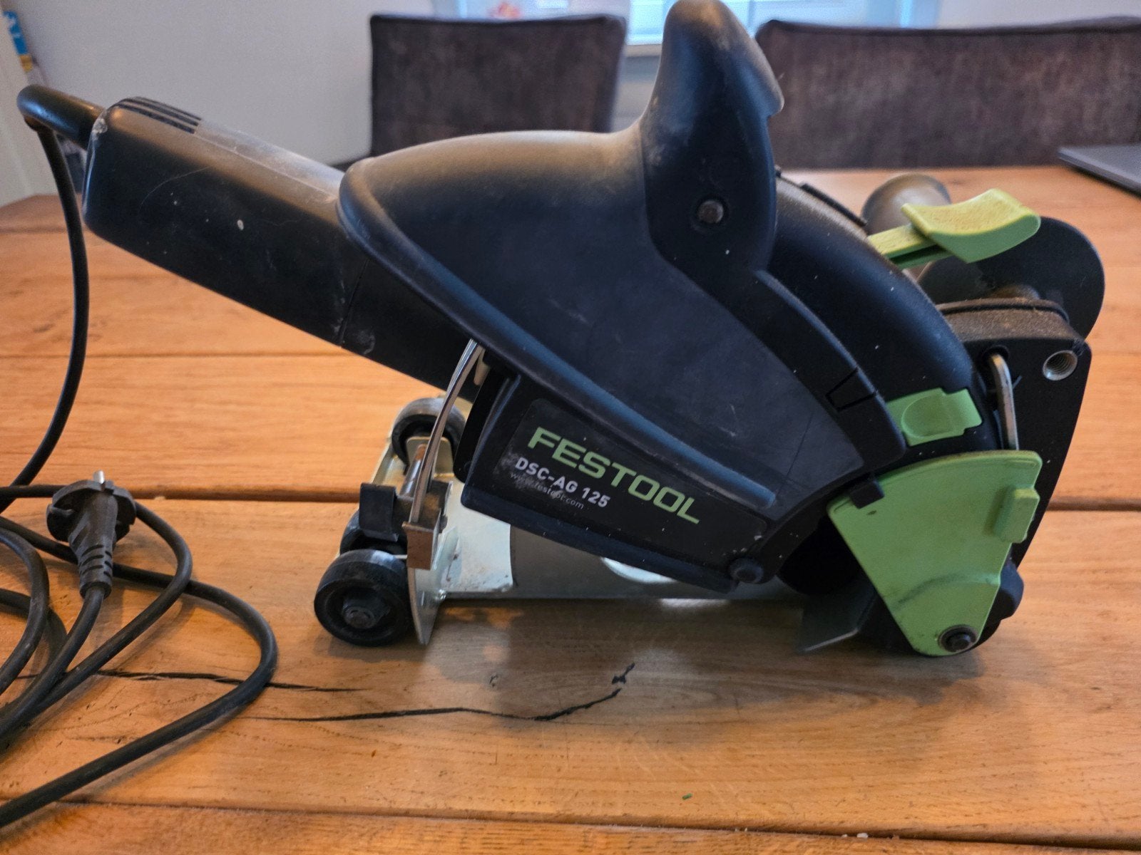 Festool dsc-ag 125, Doe-het-zelf en Verbouw, Gereedschap | Zaagmachines, Ophalen, Invalzaag, Zo goed als nieuw, 30 tot 70 mm