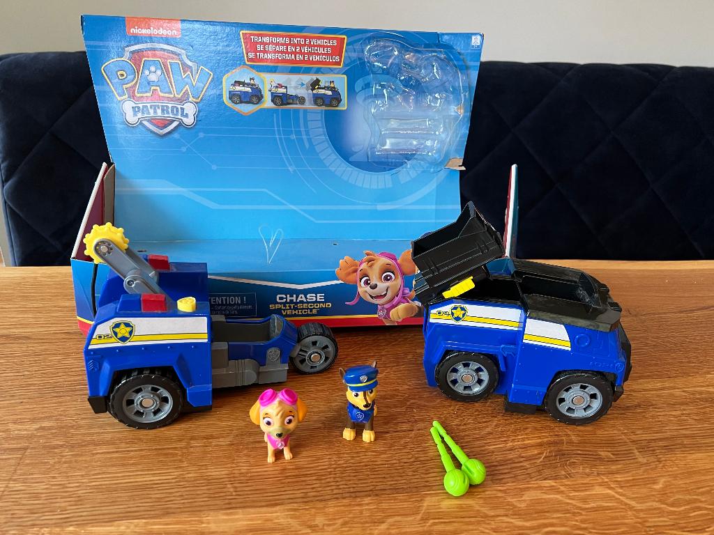 PAW Patrol - Split Second 2-in-1 - Chase - Speelgoedvoertuig, Kinderen en Baby's, Speelgoed | Speelgoedvoertuigen, Ophalen of Verzenden
