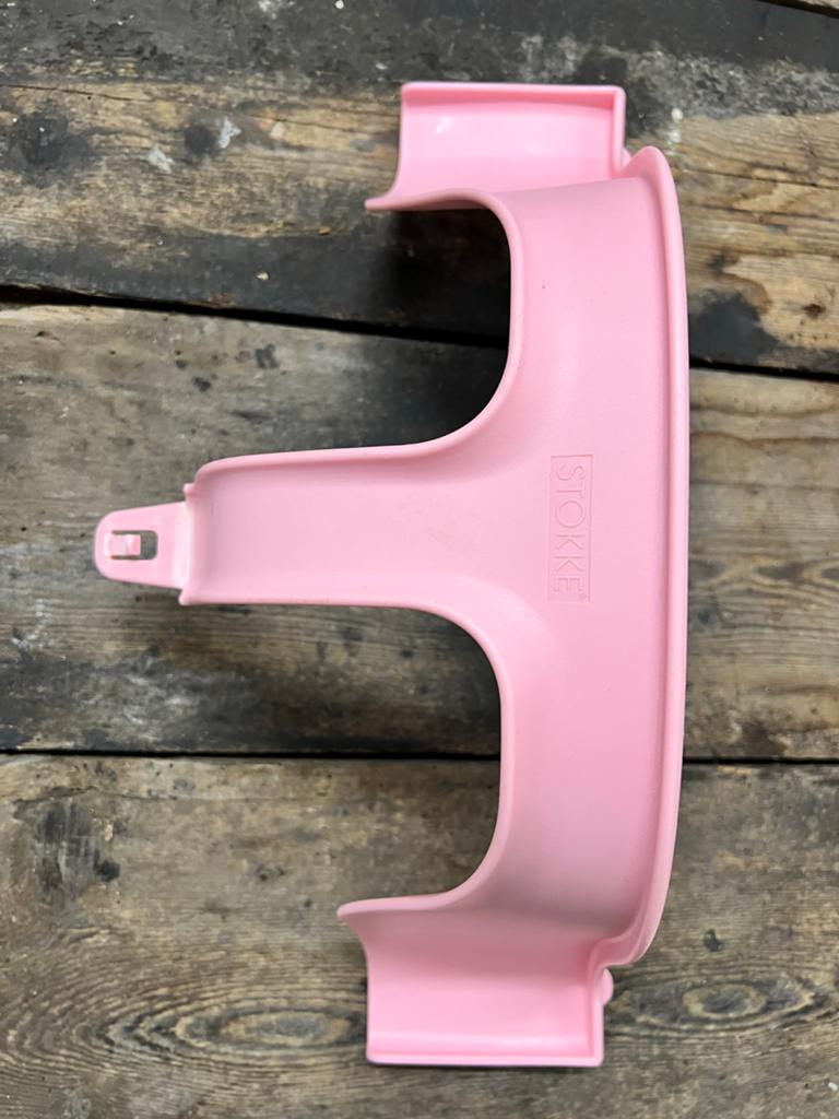 Stokke Babyset roze met Playtray, Ophalen of Verzenden, Gebruikt, Meegroeistoel, Afneembaar eetblad