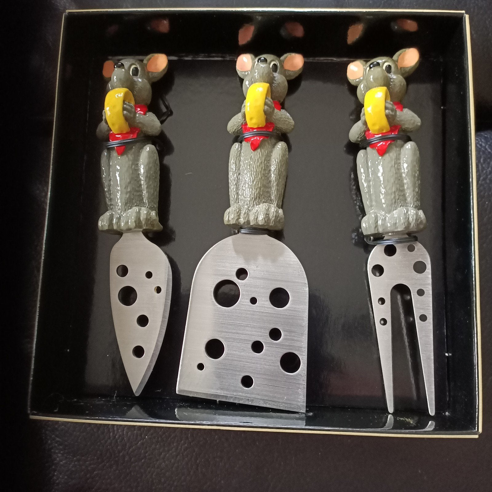 Vintage Sagaform kaasmessen set met muis! Uit 2001., Ophalen