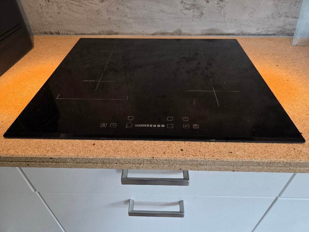 Inductie kooplaat, Ophalen, Gebruikt, 4 kookzones, Inbouw