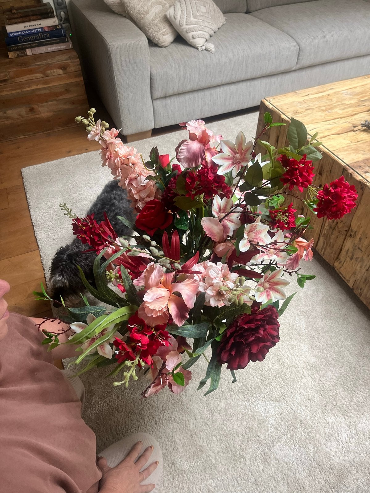 Zijde bloemen boeket Hoge kwaliteit ., Huis en Inrichting, Binnen, Kunstbloem, Ophalen of Verzenden, Onderhoudsvrij