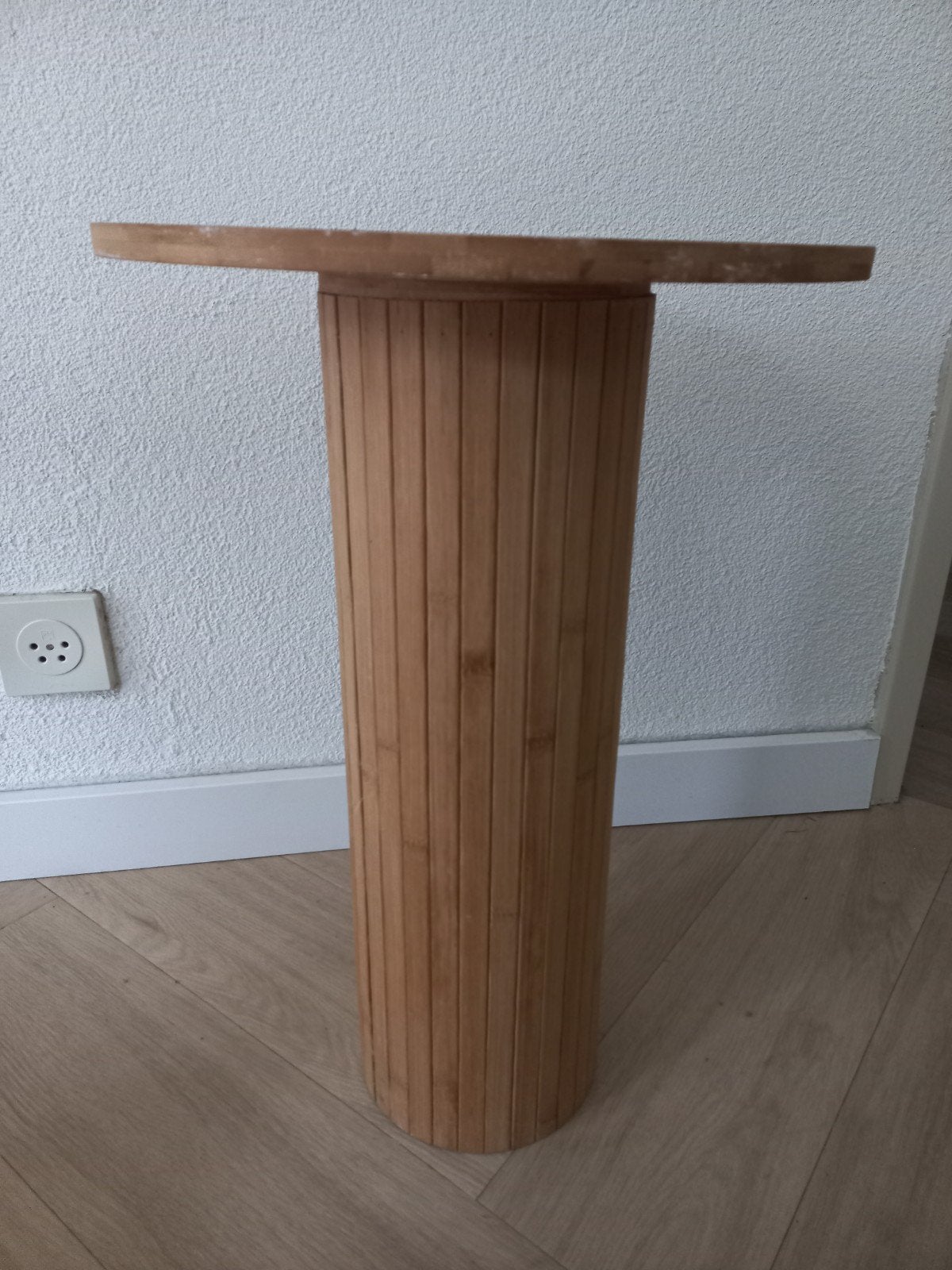 Stijlvolle bamboe bijzettafel - Rond, 45 tot 60 cm, Minder dan 55 cm, Modern, Scandinavisch, Rond