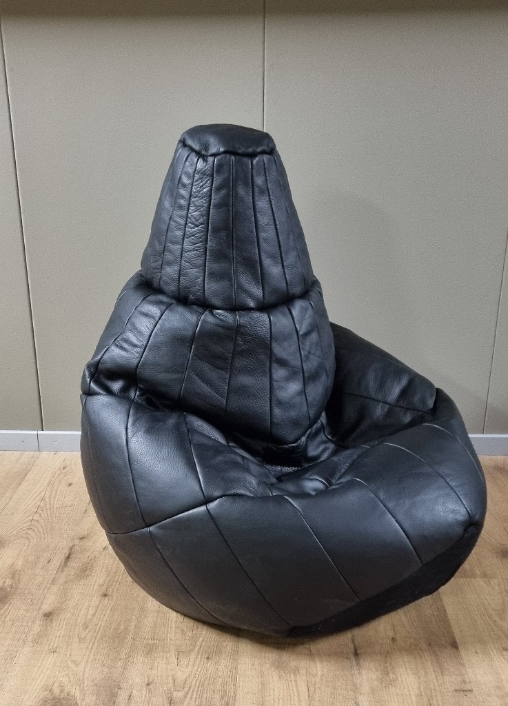 Zitzak leer Nero Black, Ophalen of Verzenden, Nieuw, Zwart, Zitzak