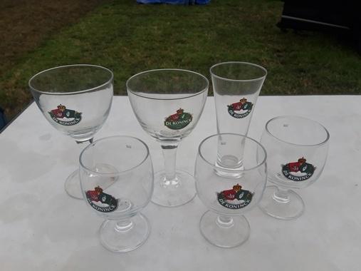 GRATIS De Koninck bier glazen glas partij diverse modellen, Ophalen, Gebruikt, Glas of Glazen, De Koninck