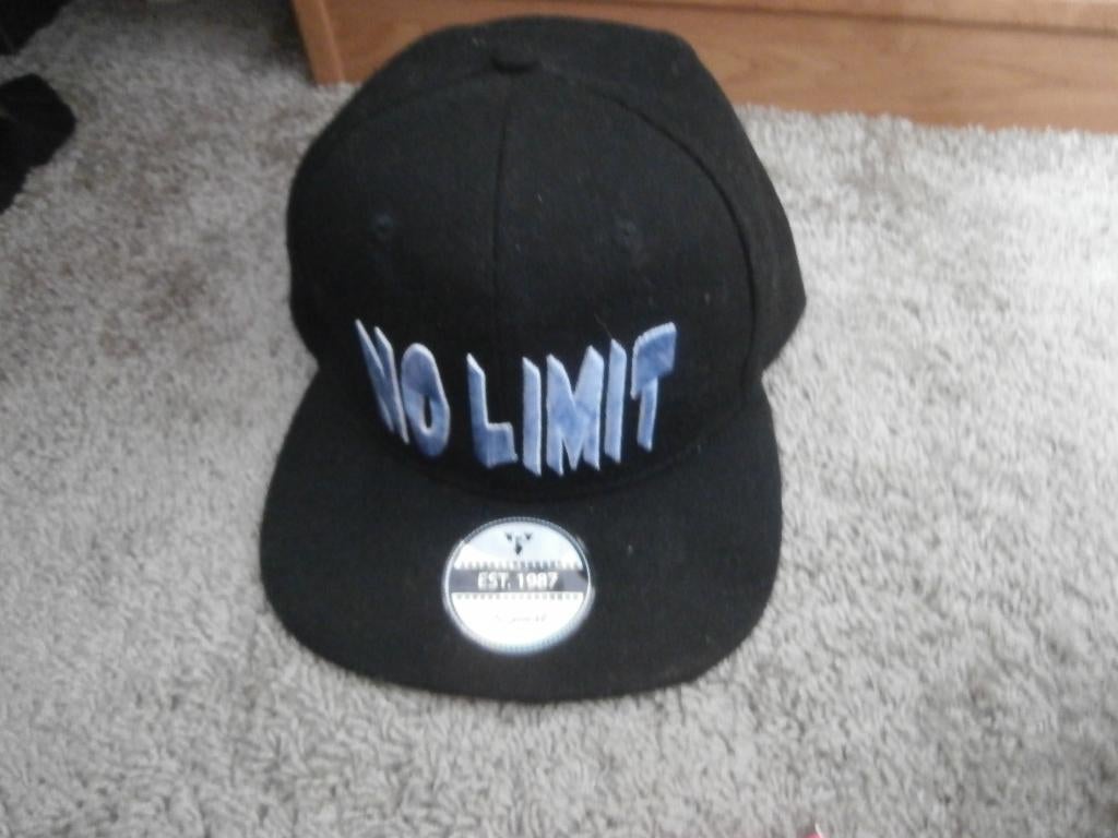 pet No Limit Est 1987 Original 56 cm heren pet zwart, Ophalen of Verzenden, No Limit, Pet, 57 cm (M, 7⅛ inch) of minder