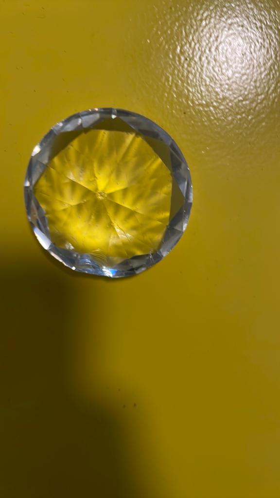 Decoratieve glazen diamant - Perfect als presse-papier, Ophalen of Verzenden, Zo goed als nieuw