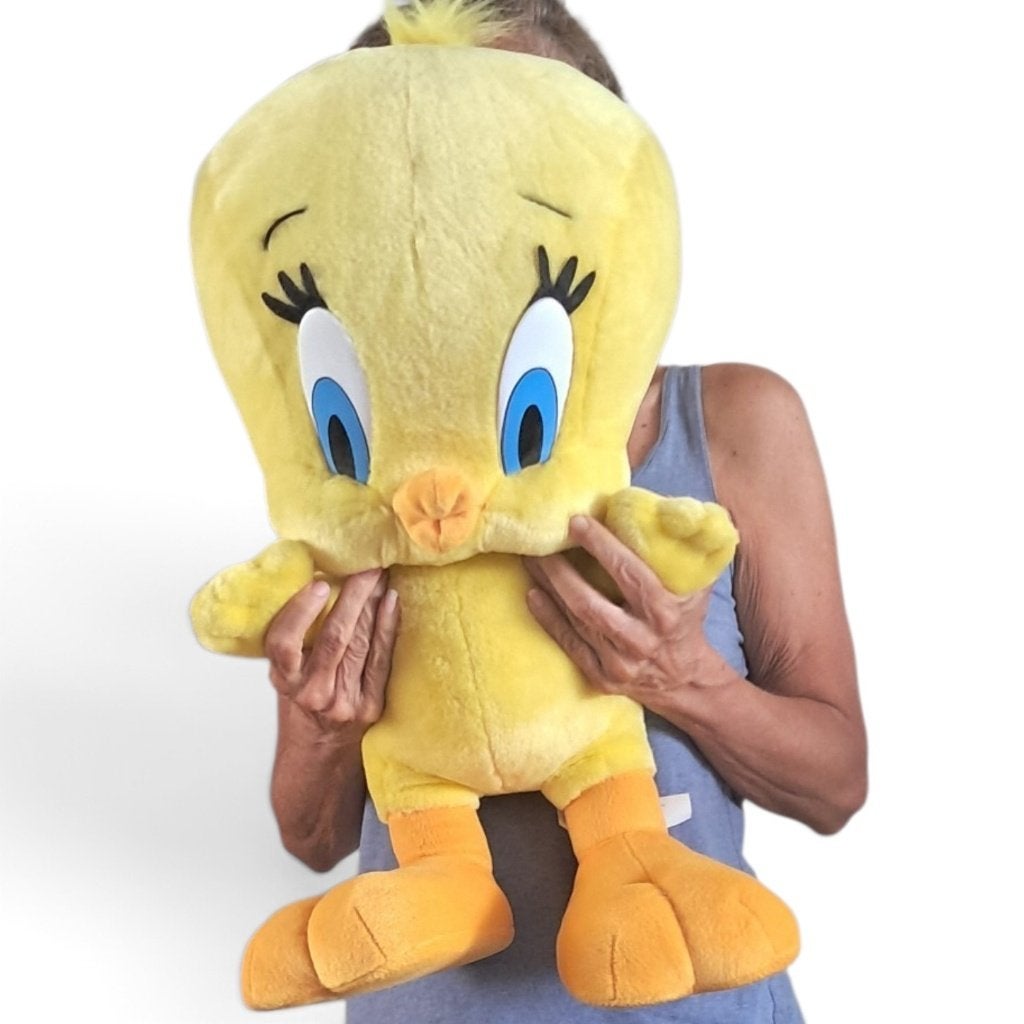 Enrome vintage 1998 Tweety knuffel 52 cm Warner Bros 0207, -, -, Overige typen, Looney Tunes