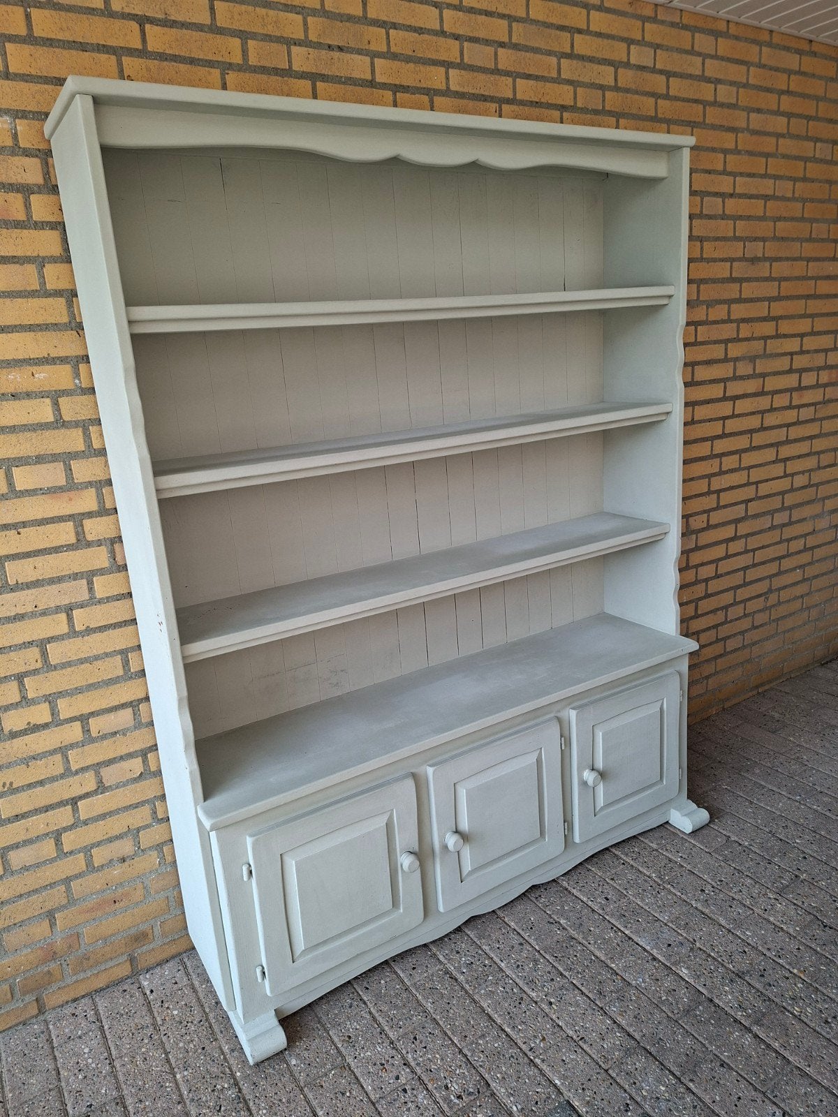 Mooie boekenkast met onderkast - 147cm breed, 195cm hoog, Ophalen, 100 tot 150 cm, Landelijk, 150 tot 200 cm