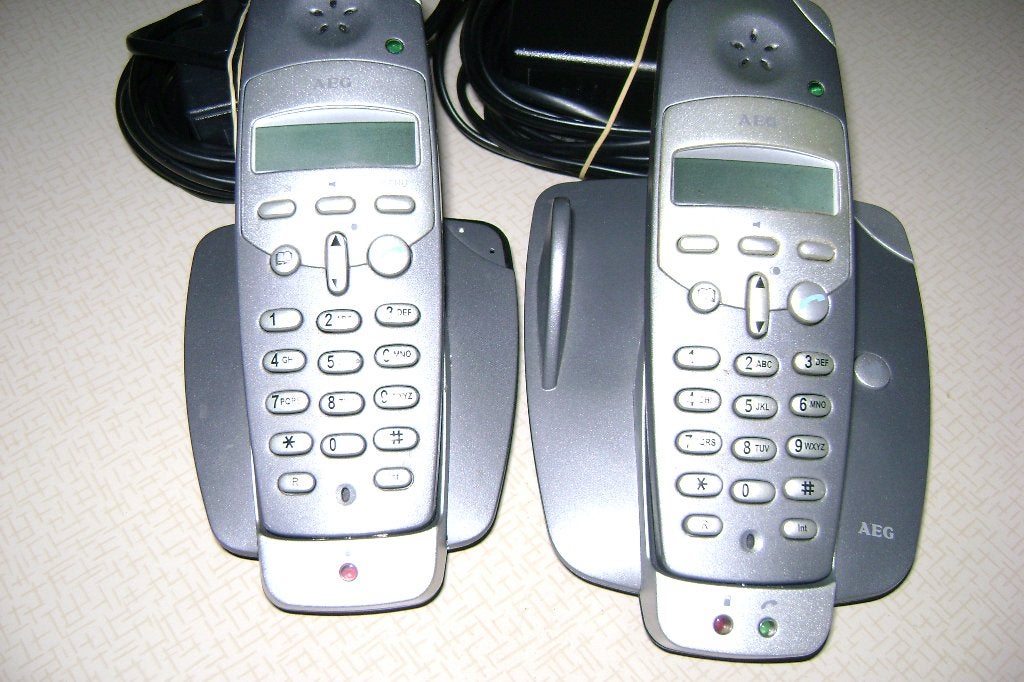 AEG Ventura Dect Duo telefoonset, Ophalen of Verzenden, Gebruikt, 2 handsets